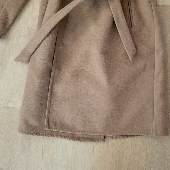 ONLY beige wrap wool coat with belt. Vegan, cruelty free 🤍 - Picture 7 of 15